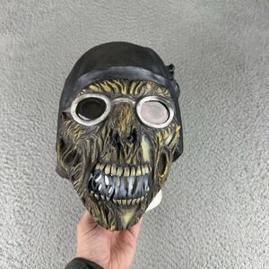 Motorcycle Monster Halloween Mask Adult Rubies Costume 1995 Vintage Latex Rubber